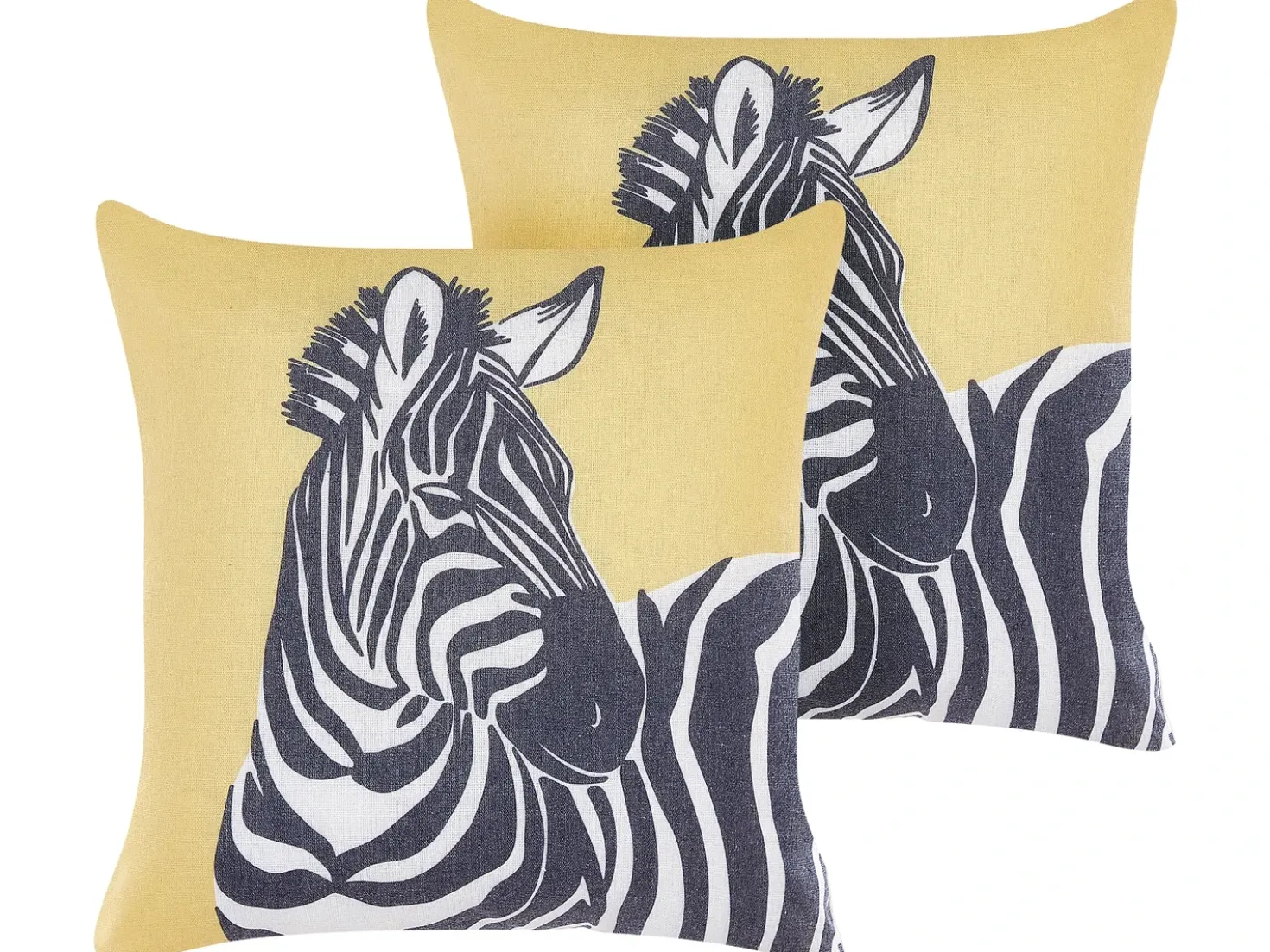 Set di 2 cuscini MANKETTI 45 x 45 cm Giallo Trama animale
