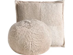 Set di 2 cuscini MARANTA Velluto a coste 30 x 30 cm 45 x 45 cm Beige chiaro Tinta unita