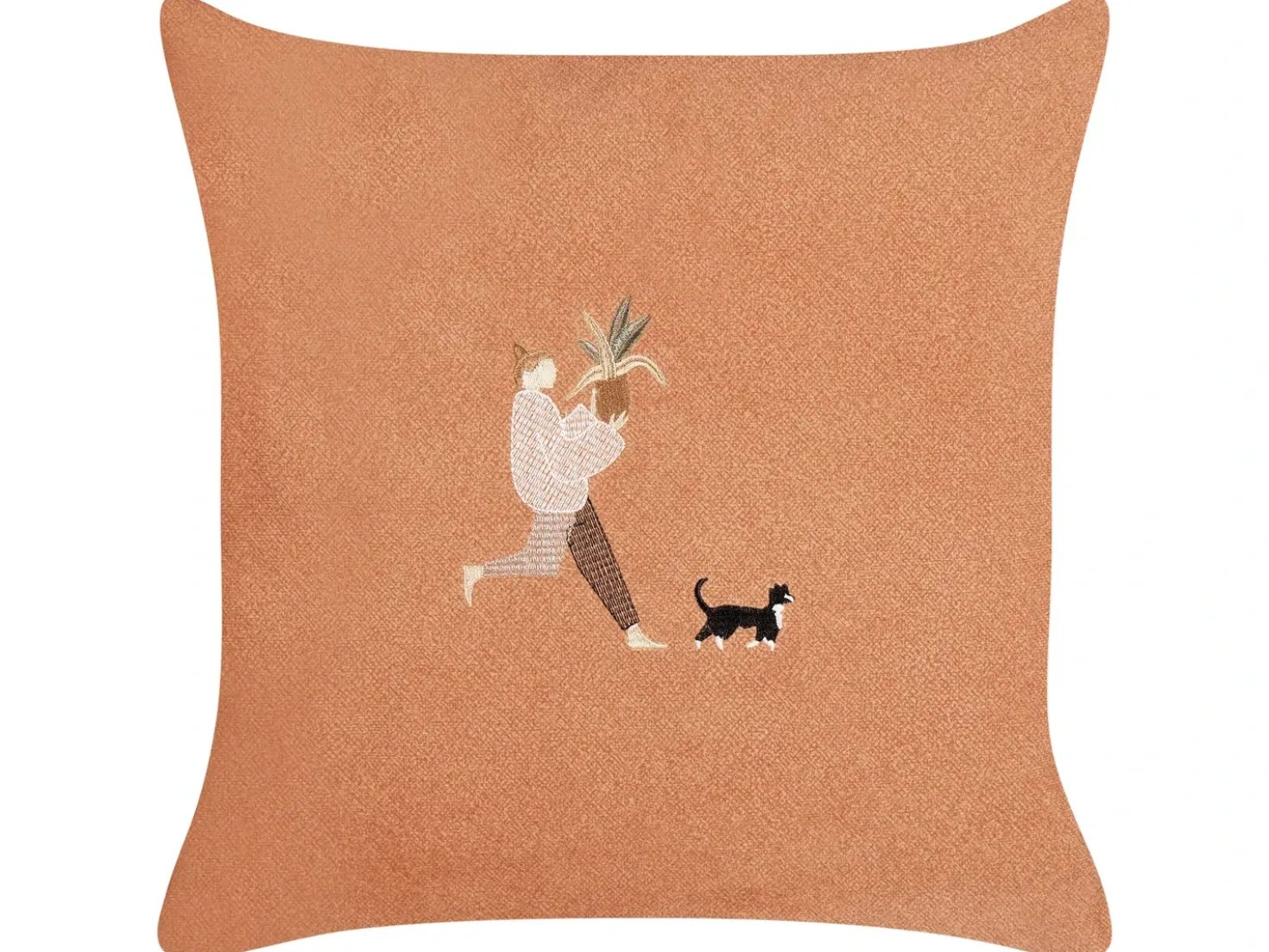 Set di 2 cuscini MARIGOLD 45 x 45 cm Arancione Tinta unita