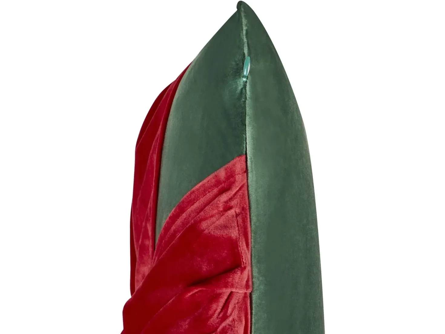 Set di 2 cuscini MARSHMALLOW Velluto 45 x 45 cm Rosso Verde Modello natalizio