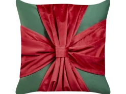 Set di 2 cuscini MARSHMALLOW Velluto 45 x 45 cm Rosso Verde Modello natalizio