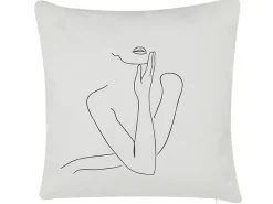 Set di 2 cuscini MEADOWFOAM Cotone 45 x 45 cm Bianco Trama astratta