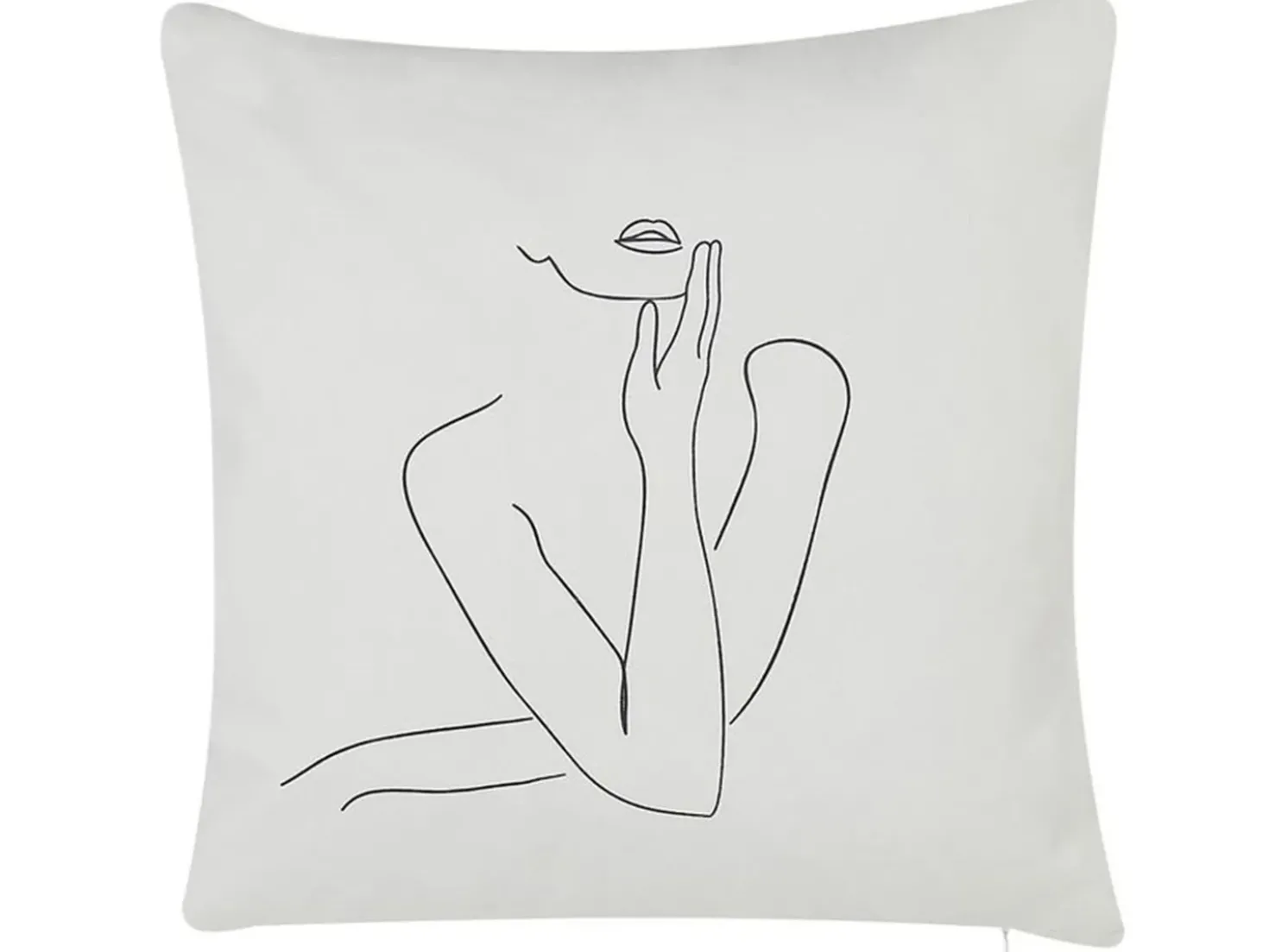 Set di 2 cuscini MEADOWFOAM Cotone 45 x 45 cm Bianco Trama astratta