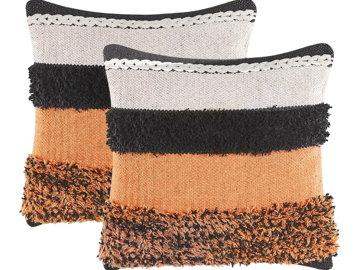Set di 2 cuscini MIHALGAZI Cotone 45 x 45 cm Multicolore A strisce