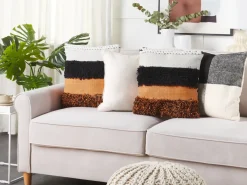 Set di 2 cuscini MIHALGAZI Cotone 45 x 45 cm Multicolore A strisce