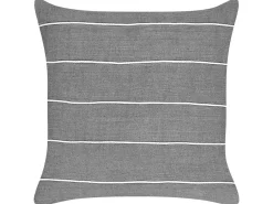 Set di 2 cuscini MILAS Lino 50 x 50 cm Grigio A strisce