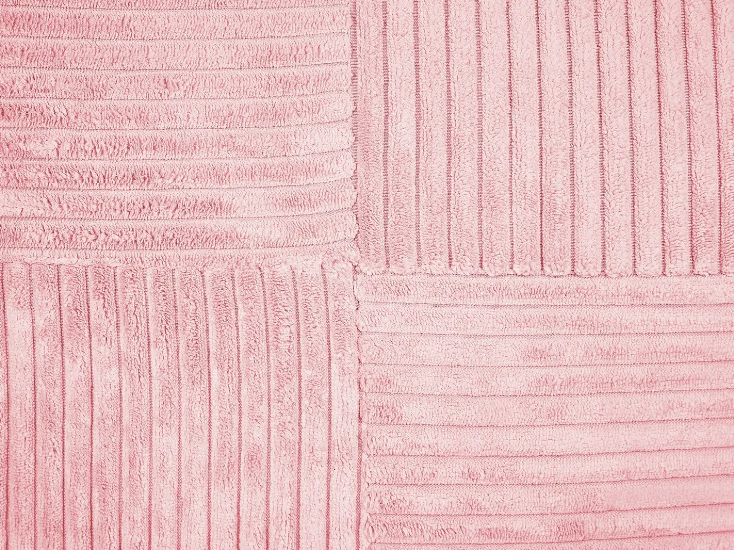 Set di 2 cuscini MILLET Velluto a coste 43 x 43 cm Rosa Trama geometrica