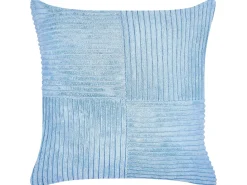 Set di 2 cuscini MILLET Velluto a coste 43 x 43 cm Blu Trama geometrica