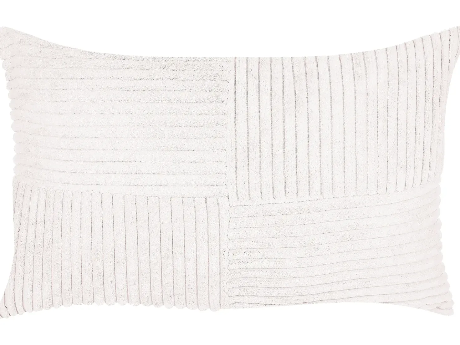 Set di 2 cuscini MILLET Velluto a coste 30 x 50 cm Bianco sporco Trama geometrica