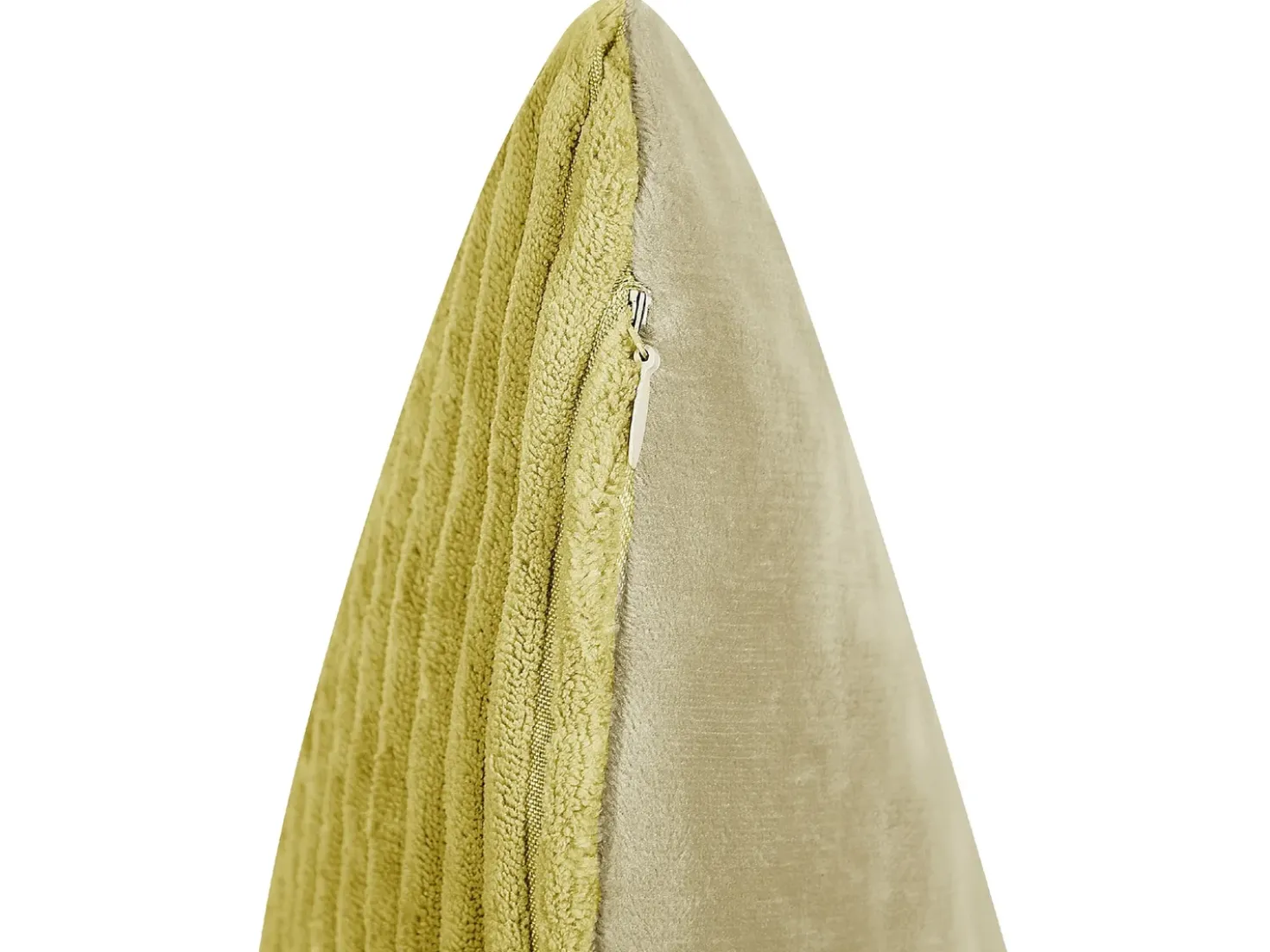 Set di 2 cuscini MILLET Velluto a coste 43 x 43 cm Verde oliva Trama geometrica