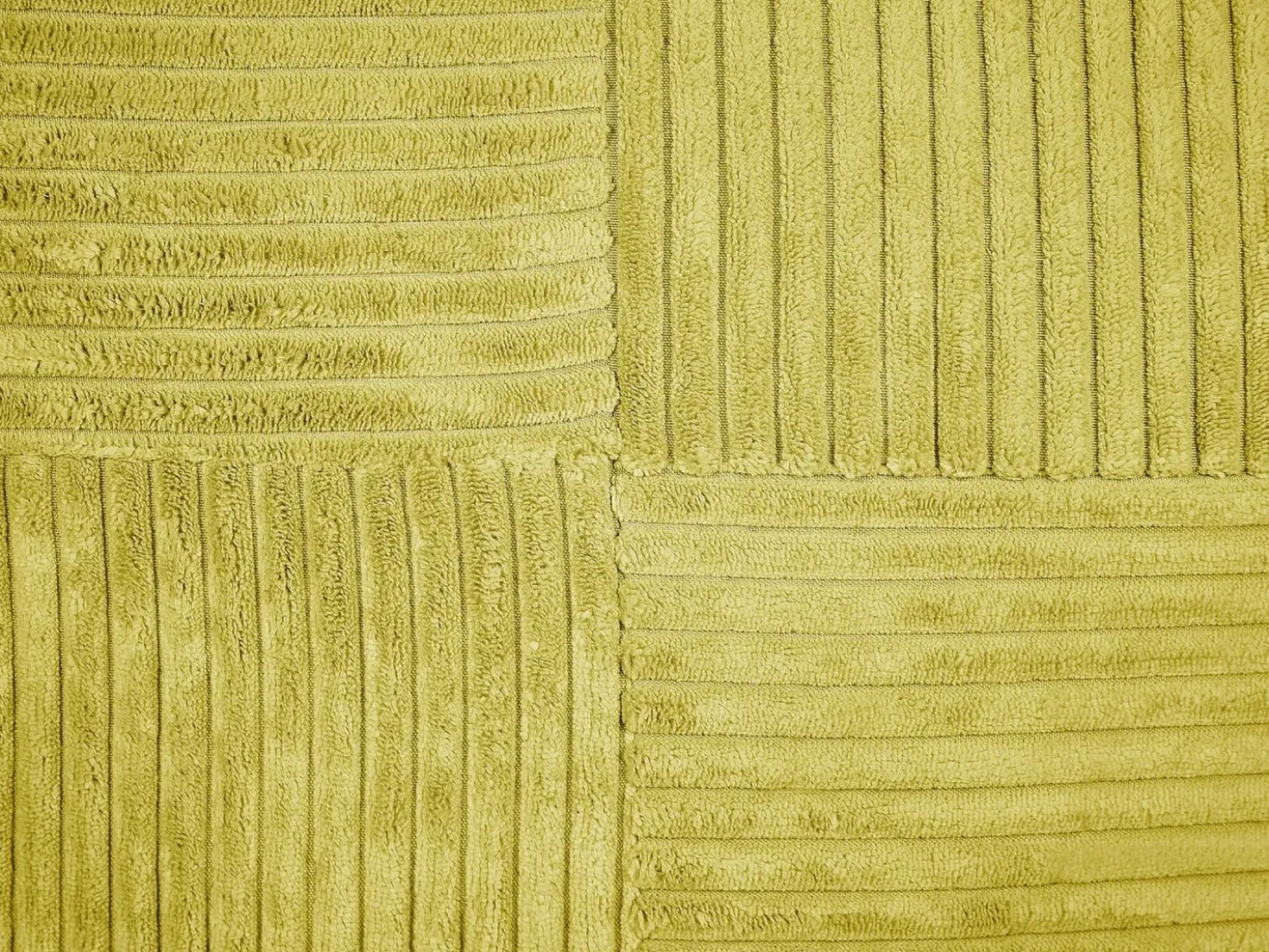 Set di 2 cuscini MILLET Velluto a coste 43 x 43 cm Verde oliva Trama geometrica