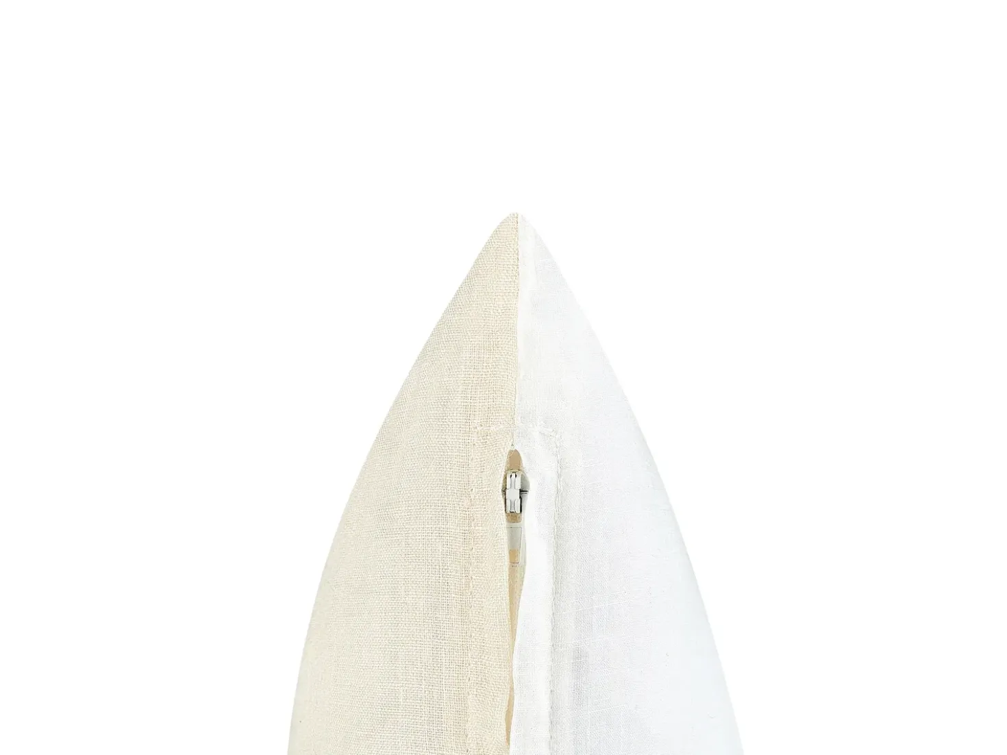 Set di 2 cuscini MINDALA Lino 50 x 50 cm Bianco sporco Scritta