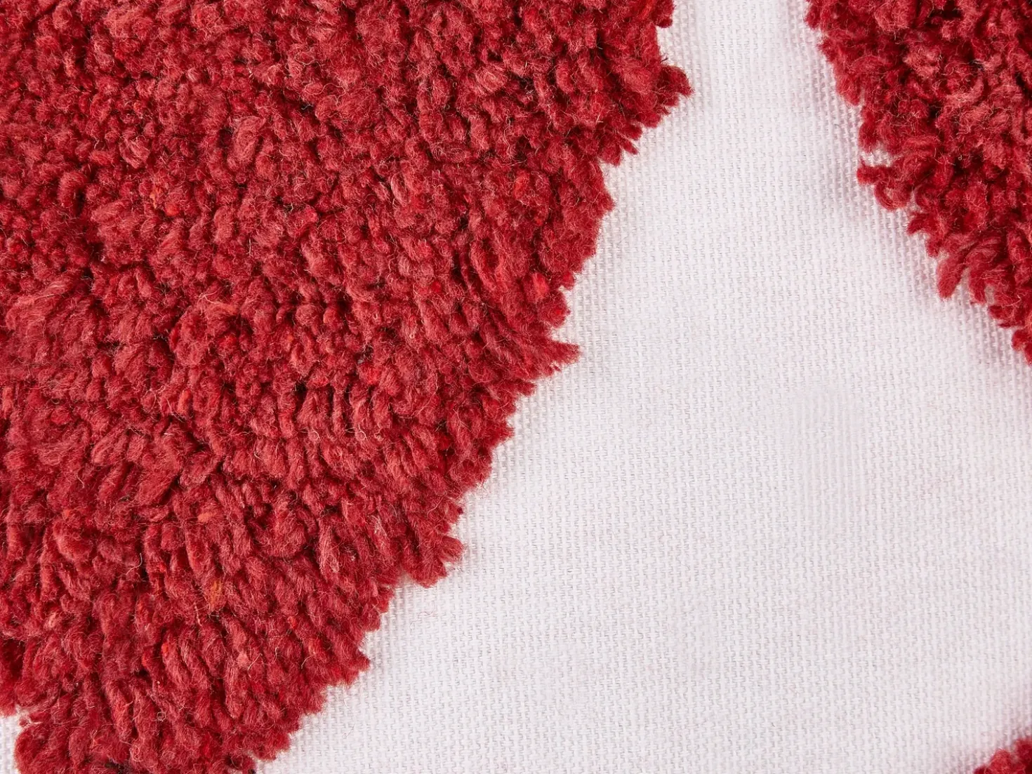 Set di 2 cuscini MINGORA Cotone 45 x 45 cm Rosso Trama a cuore