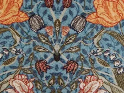 Set di 2 cuscini MITELLA Velluto 45 x 45 cm Blu Trama floreale