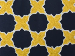 Set di 2 cuscini MUSCARI Cotone 45 x 45 cm Giallo Blu Trama Ikat