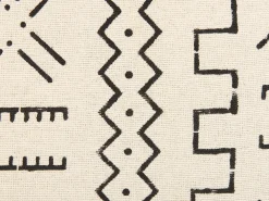 Set di 2 cuscini MYRICA Cotone 45 x 45 cm Bianco Trama geometrica