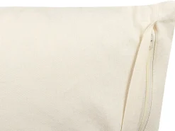 Set di 2 cuscini MYRICA Cotone 45 x 45 cm Bianco Trama geometrica