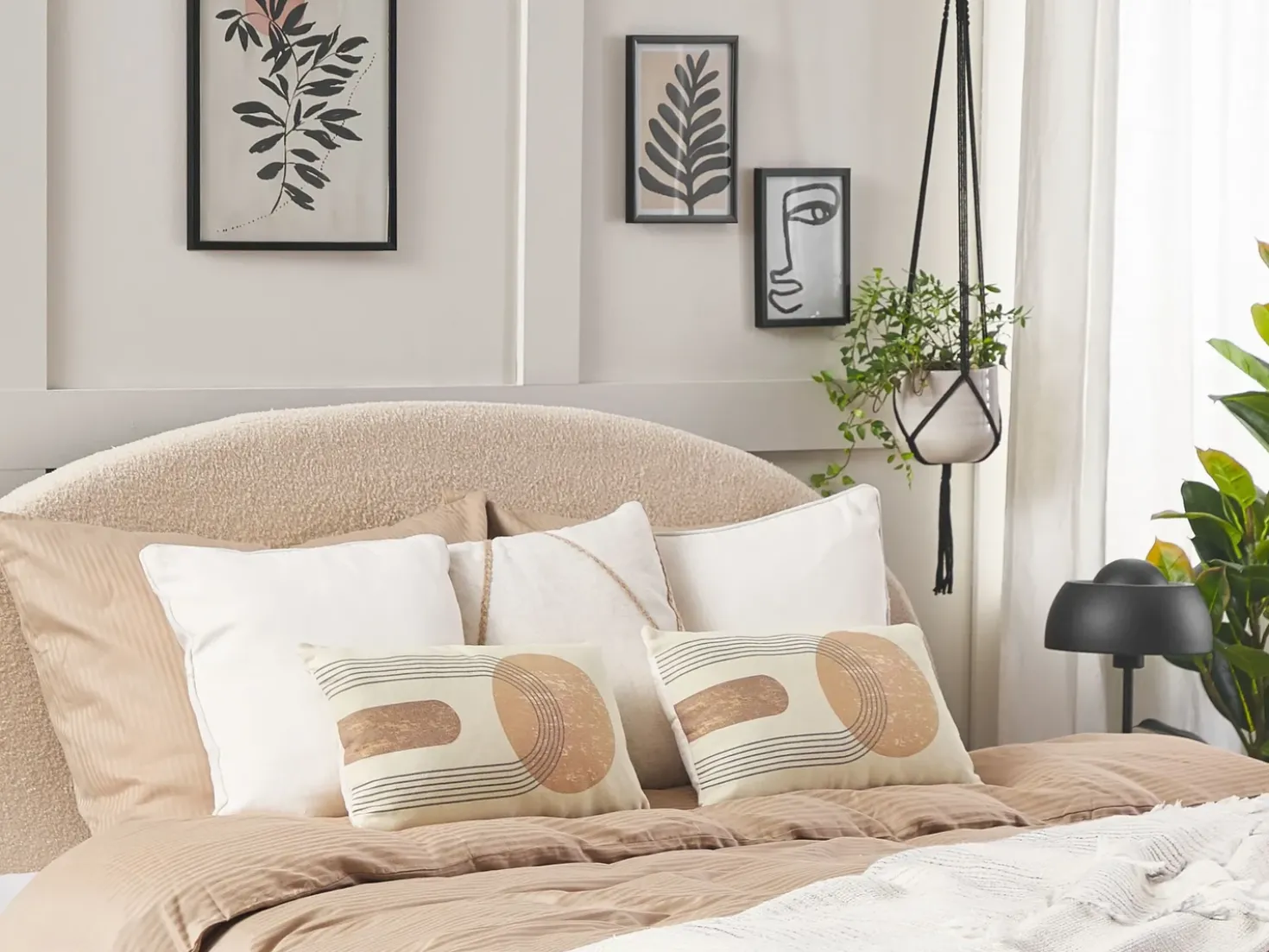 Set di 2 cuscini NASTURTIUM 30 x 50 cm Beige Trama geometrica