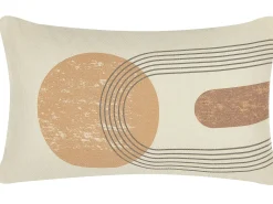 Set di 2 cuscini NASTURTIUM 30 x 50 cm Beige Trama geometrica