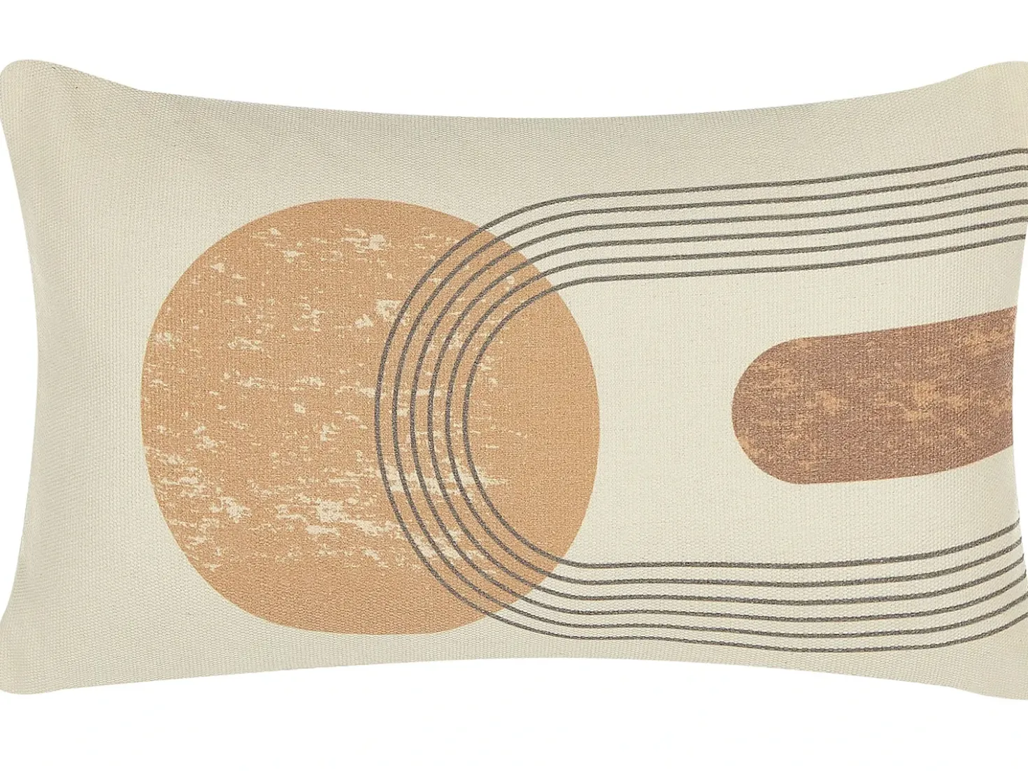 Set di 2 cuscini NASTURTIUM 30 x 50 cm Beige Trama geometrica