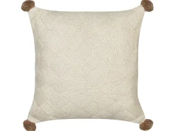 Set di 2 cuscini OBERONIA Cotone 45 x 45 cm Beige Tinta unita