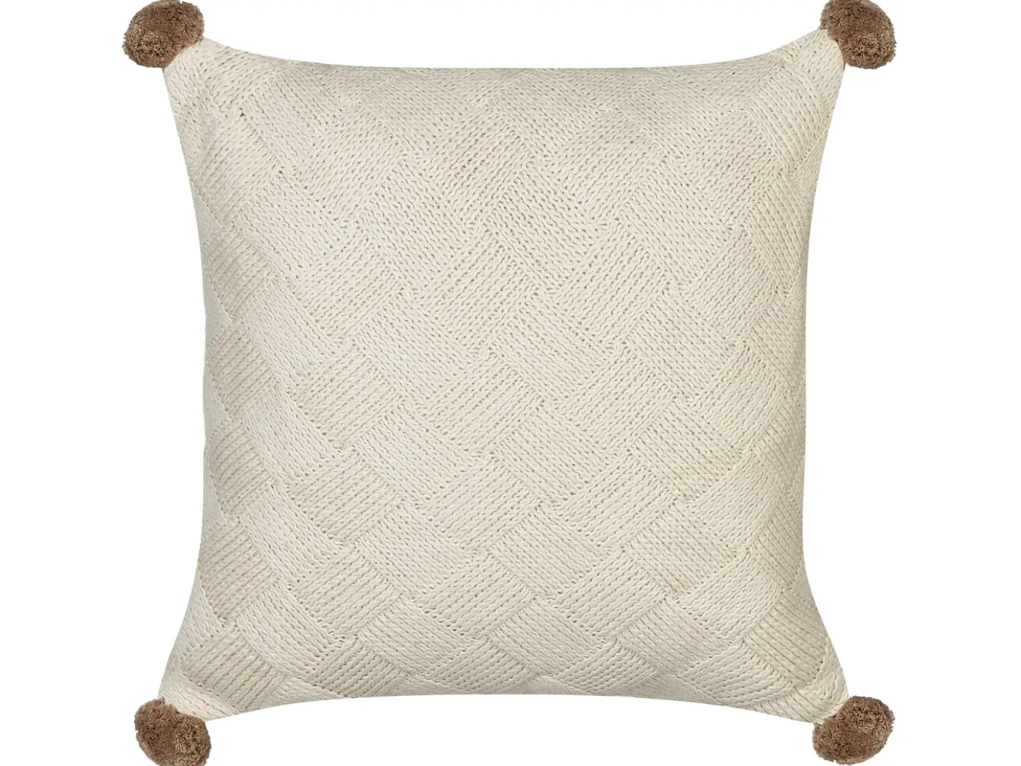 Set di 2 cuscini OBERONIA Cotone 45 x 45 cm Beige Tinta unita
