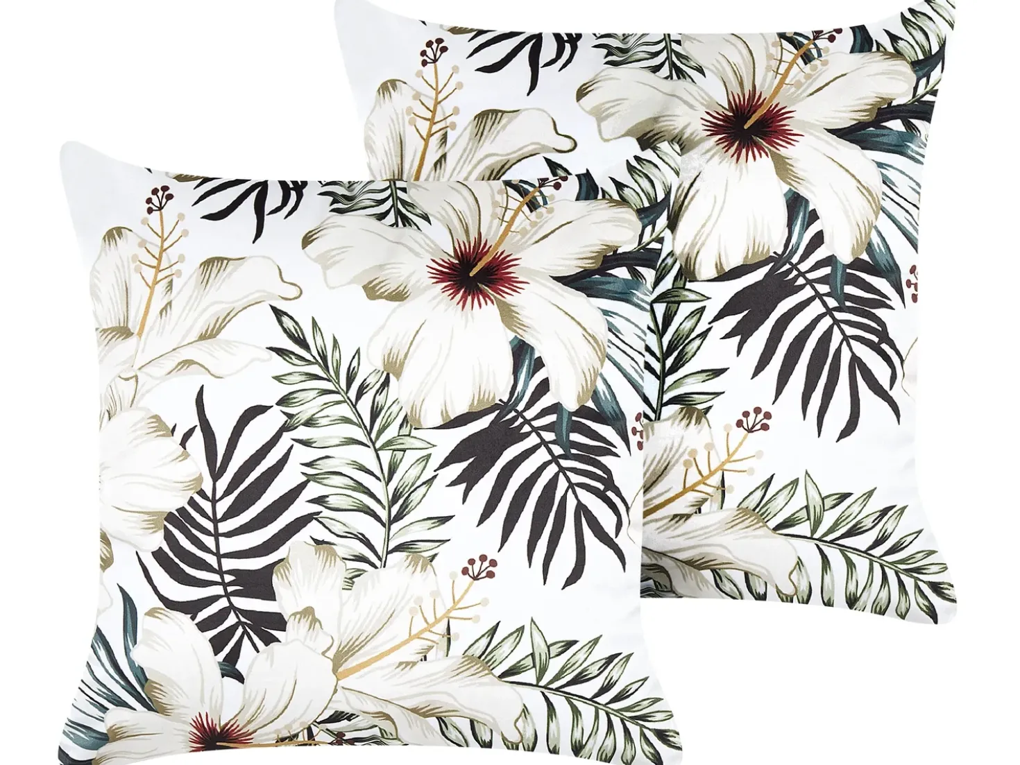 Set di 2 cuscini OKRA Velluto 45 x 45 cm Multicolore Trama di piante