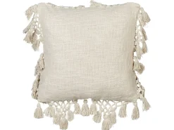 Set di 2 cuscini OLEARIA Cotone 45 x 45 cm Beige Tinta unita