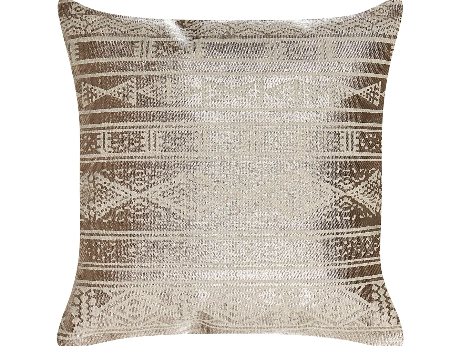 Set di 2 cuscini OUJDA Cotone 50 x 50 cm Oro rosa Trama geometrica