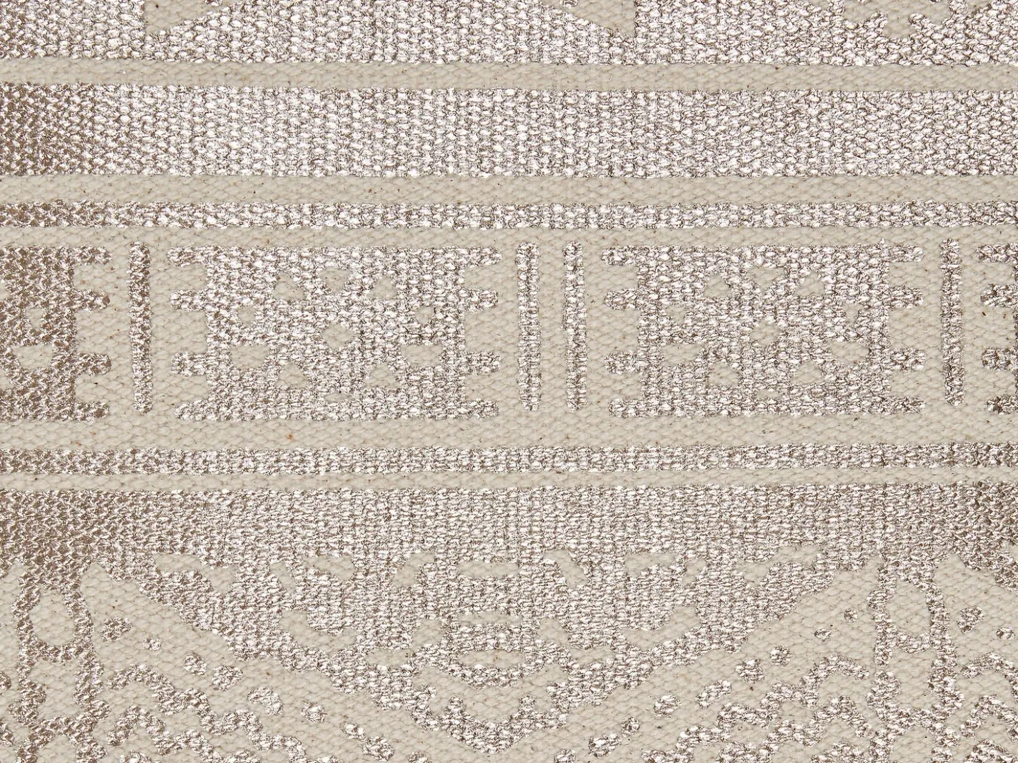 Set di 2 cuscini OUJDA Cotone 50 x 50 cm Oro rosa Trama geometrica