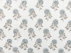 Set di 2 cuscini PALLIDA Cotone 45 x 45 cm Blu Trama floreale