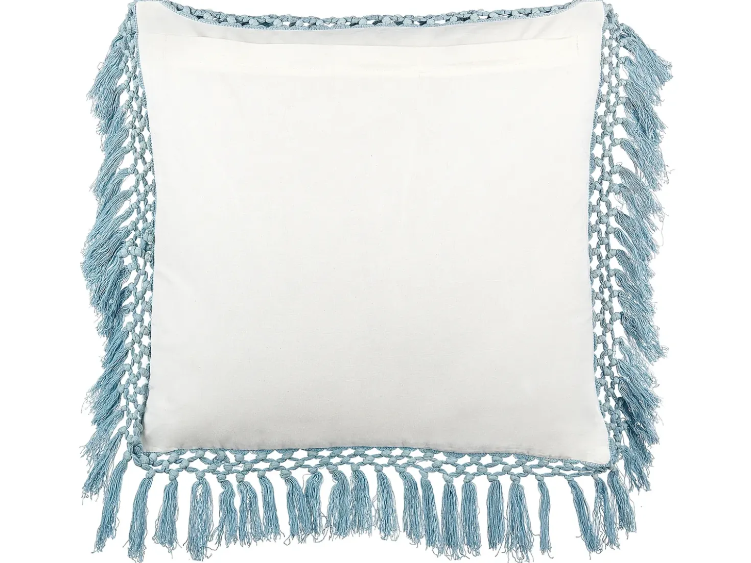 Set di 2 cuscini PALLIDA Cotone 45 x 45 cm Blu Trama floreale