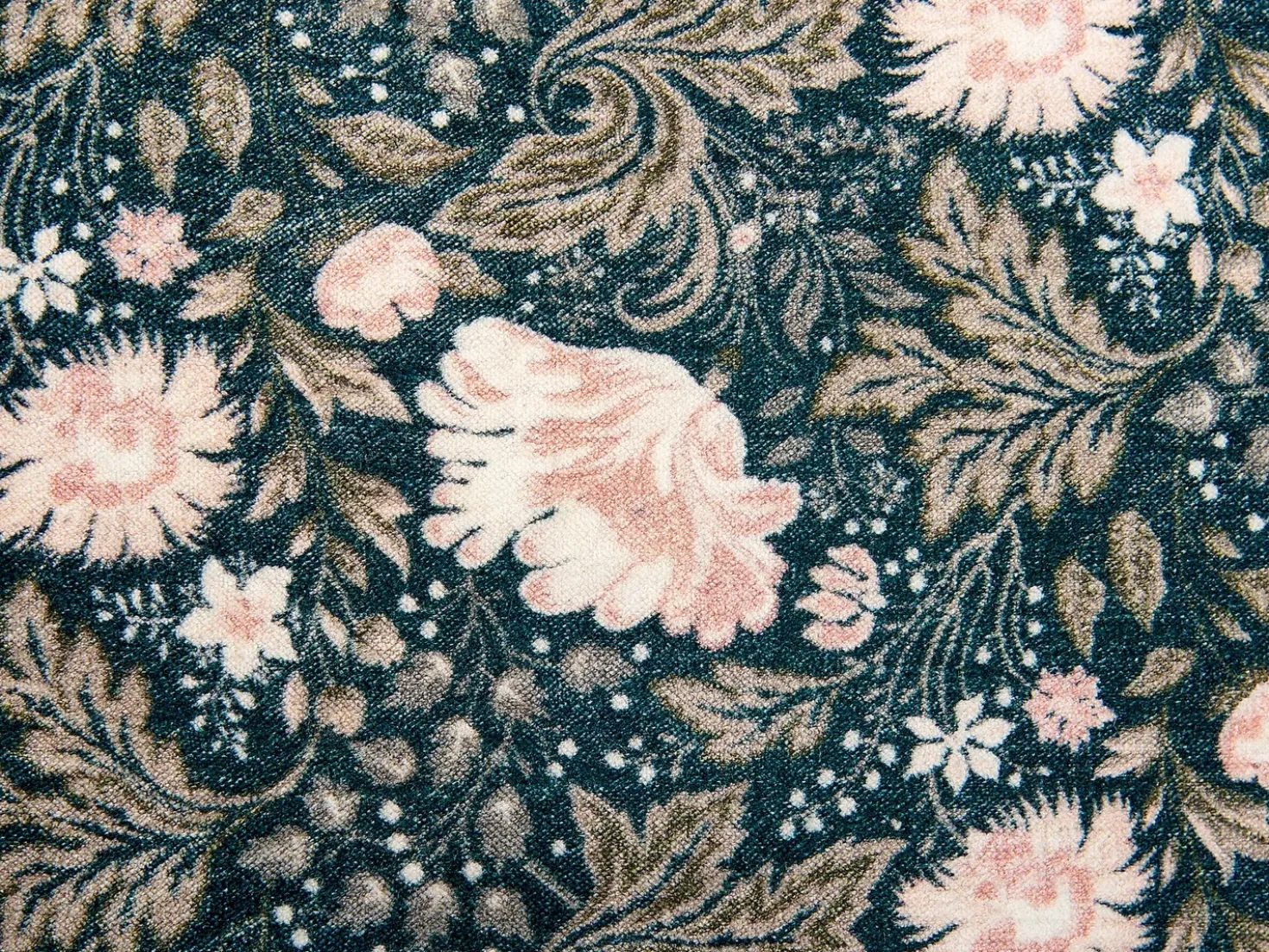 Set di 2 cuscini PARROTIA Velluto 45 x 45 cm Foglia di tè Trama floreale