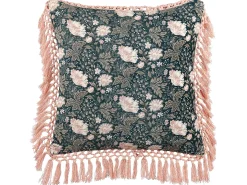 Set di 2 cuscini PARROTIA Velluto 45 x 45 cm Foglia di tè Trama floreale