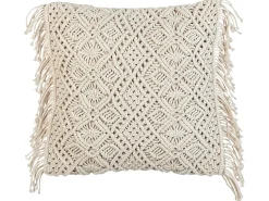 Set di 2 cuscini PATTAN Cotone 45 x 45 cm Beige Trama geometrica