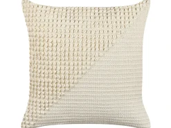 Set di 2 cuscini PELLAEA Cotone 45 x 45 cm Beige chiaro Trama geometrica