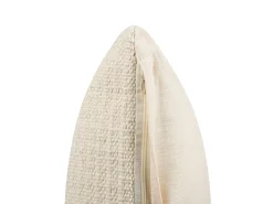 Set di 2 cuscini PELLAEA Cotone 45 x 45 cm Beige chiaro Trama geometrica