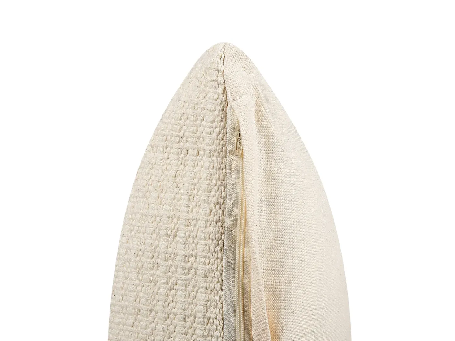 Set di 2 cuscini PELLAEA Cotone 45 x 45 cm Beige chiaro Trama geometrica