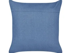 Set di 2 cuscini PENTAS Velluto 45 x 45 cm Blu marino Trama animale
