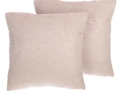 Set di 2 cuscini PEONY 45 x 45 cm Rosa Tinta unita