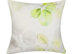 Set di 2 cuscini PEPEROMIA Cotone 45 x 45 cm Bianco Trama di piante