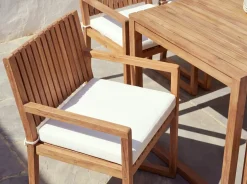 Set di 8 cuscini per sedie SASSARI PREMIUM 46 x 46 cm Bianco sporco