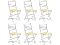 Set di 6 cuscini per sedie TOLVE 39 x 31 cm Giallo