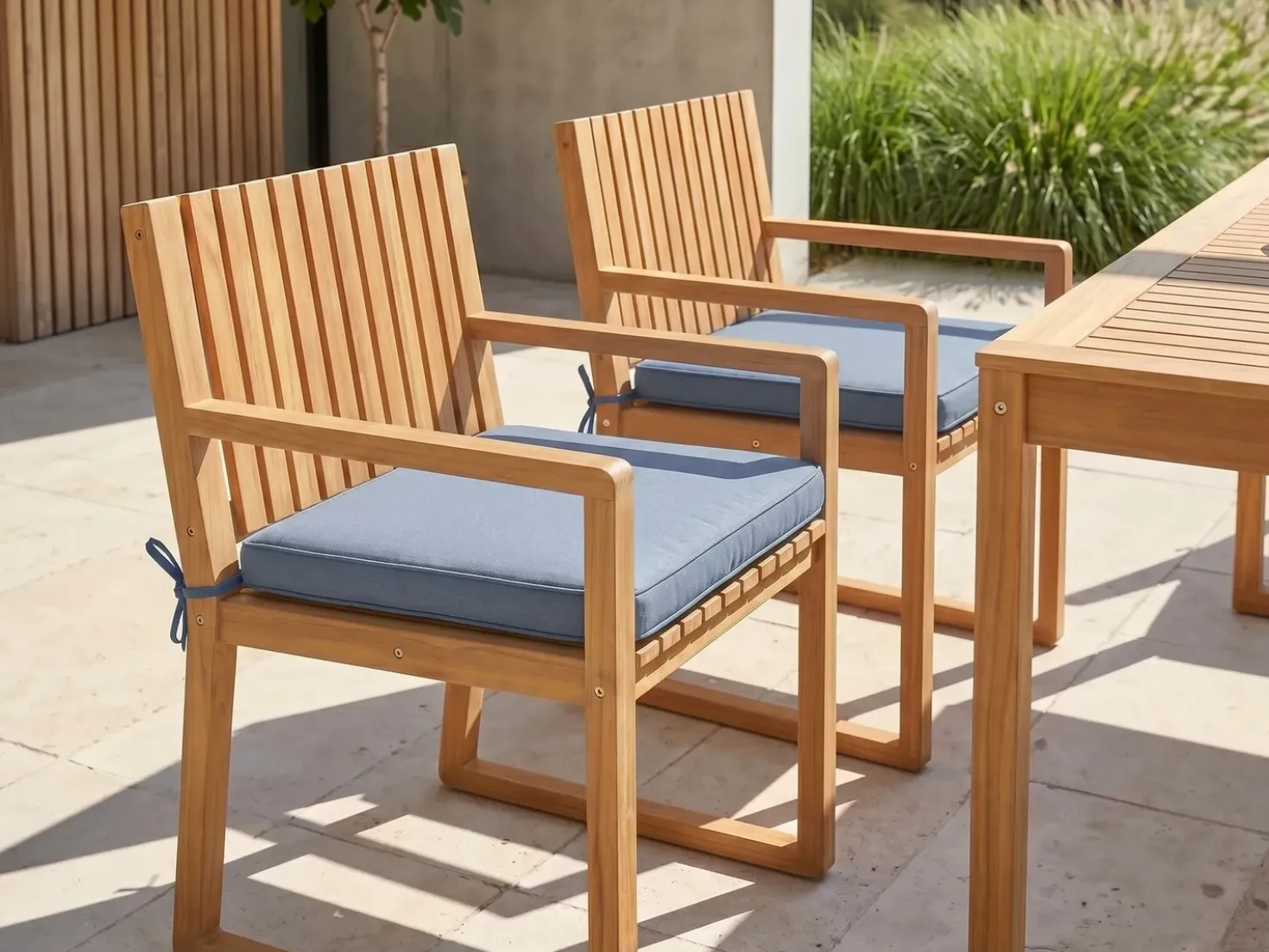 Set di 8 cuscini per sedie SASSARI 46 x 46 cm Blu