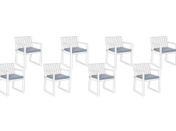 Set di 8 cuscini per sedie SASSARI 46 x 46 cm Blu