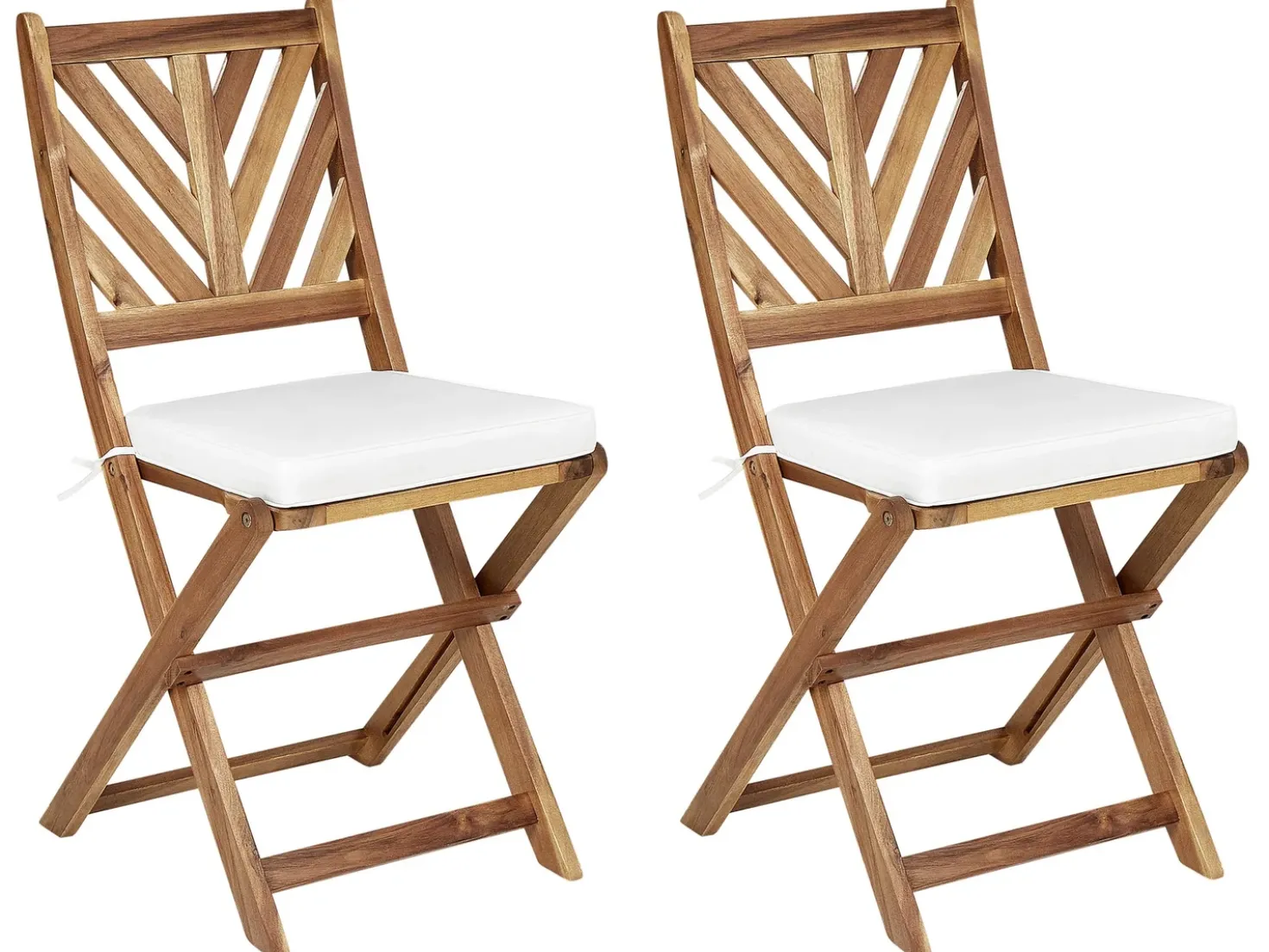 Set di 2 cuscini per sedie TERNI 37 x 34 cm Bianco sporco