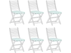 Set di 6 cuscini per sedie TOLVE 39 x 31 cm Verde menta