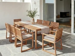 Set di 8 cuscini per sedie SASSARI PREMIUM 46 x 46 cm Tortora