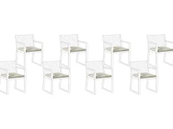 Set di 8 cuscini per sedie SASSARI PREMIUM 46 x 46 cm Tortora