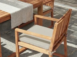Set di 8 cuscini per sedie SASSARI PREMIUM 46 x 46 cm Tortora